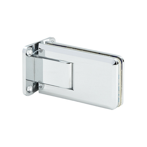 Crown Series Wall Mount Hinge With Full Back Plate Polished Chrome