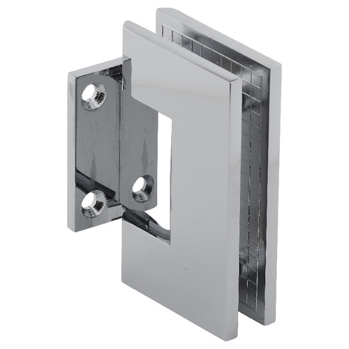 6 Wall Mount with Short Back Plate Designer Series Hinge w/5 degree Pin Polished Chrome