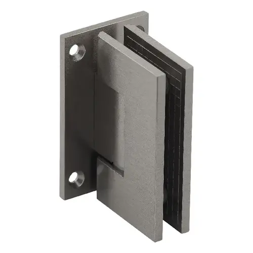 Adjustable Designer Series Wall Mount Hinge With Full Back Plate Brushed Nickel