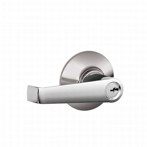 Elan Lever Keyed Entry Lock C Keyway with 16211 Latch and 10063 Strike Bright Chrome Finish