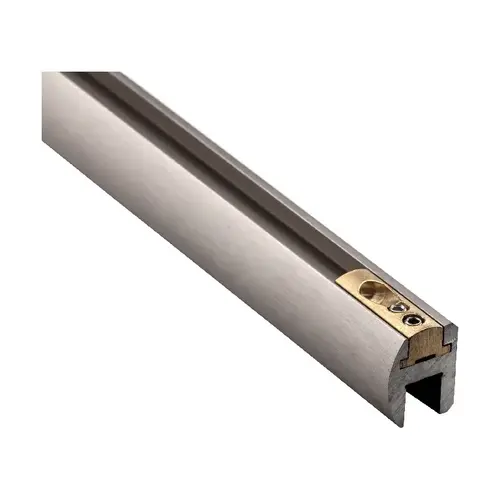 US Horizon HK-DH95-BN 95 Inches Stock Length Euro-Header Shower Door Kit Aluminum Brushed Nickel