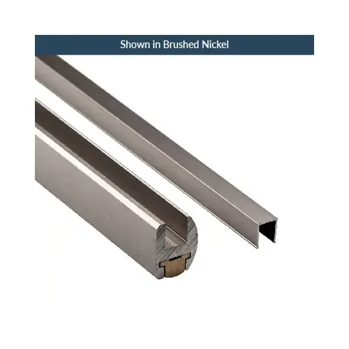 US Horizon HK-DH95-MB 95 Inches Stock Length Euro-Header Shower Door Kit Aluminum Matte Black