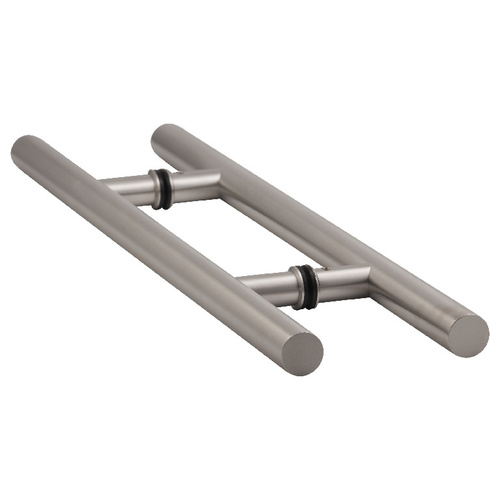 12 Inches Center To Center "H" Style Back To Back Mount Tubular Pull Brushed Stainless Steel