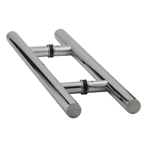 12 Inches Center To Center "H" Style Back To Back Mount Tubular Pull Polished Stainless Steel