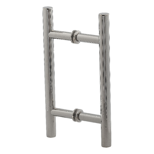 6 Inches Center To Center Ladder Push Pull Handle Back To Back Mount Polished Nickel