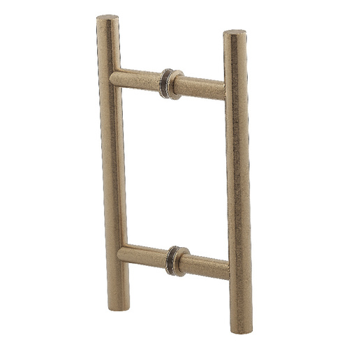 6 Inches Center To Center Ladder Push Pull Handle Back To Back Mount Satin-Brass