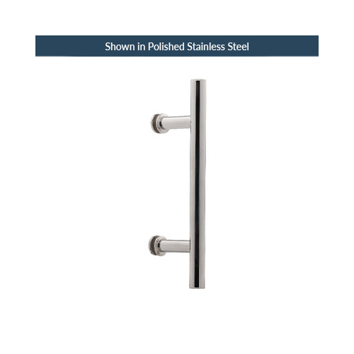 6 Inches Center To Center Ladder Push Pull Handle Single Mount Polished Nickel