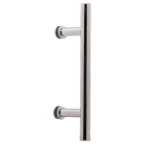 6 Inches Center To Center Ladder Push Pull Handle Single Mount Polished Stainless Steel