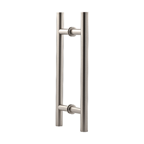 8 Inches Center To Center Ladder Push Pull Handle Back To Back Mount Brushed Nickel