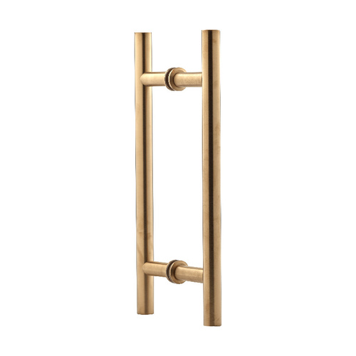 US Horizon HL-8BTB-SB 8 Inches Center To Center Ladder Push Pull Handle Back To Back Mount Satin-Brass