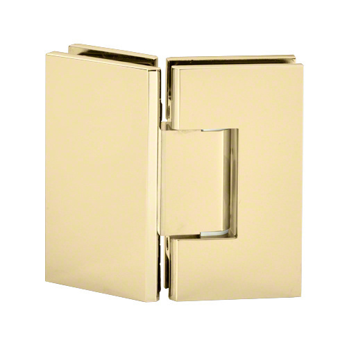Maxum Series Glass To Glass Mount Shower Door Hinge 135 Degree W/5 Pin Polished Brass