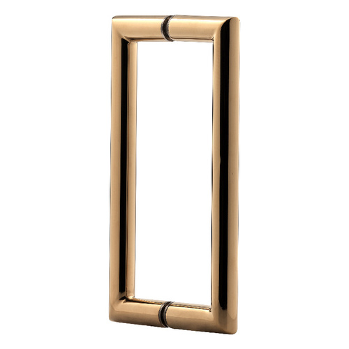 8 Inches Center To Center Mitered Style Back To Back Shower Door Handle Polished Brass