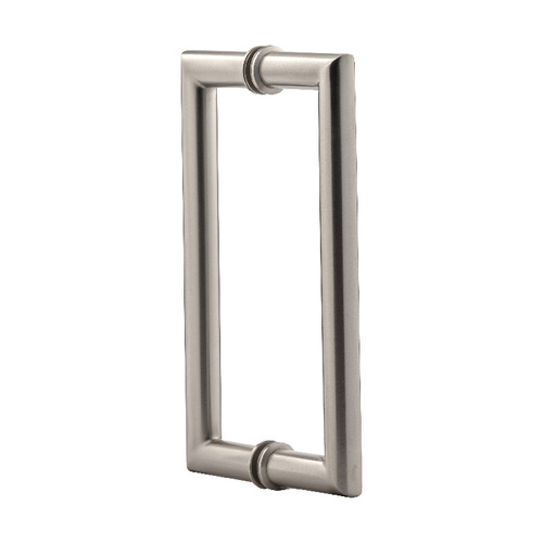 8 Inches Center To Center Mitered Style Back To Back Shower Door Handle With Washers Brushed Nickel