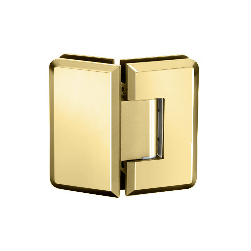 Majestic Series Glass To Glass Mount Hinge 135 Degree Polished Brass