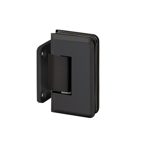 Majestic Series Glass To Wall Mount Shower Door Hinge With Short Back Plate Matte Black