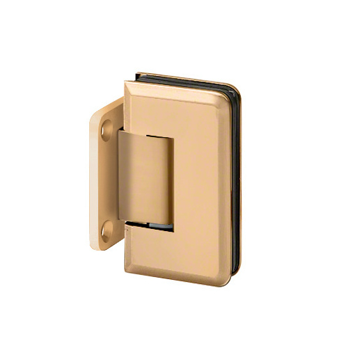 Majestic Series Glass To Wall Mount Shower Door Hinge With Short Back Plate Satin-Brass