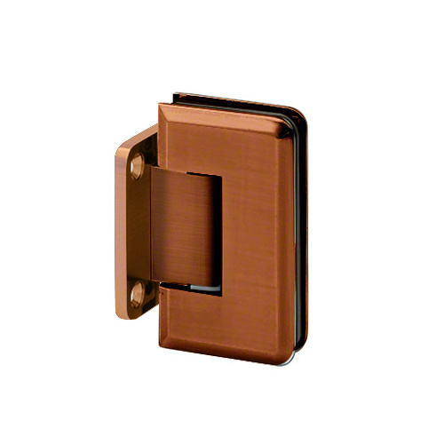 Majestic Series Glass To Wall Mount Shower Door Hinge With Short Back Plate Brushed Bronze