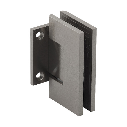 Maxum Series Glass To Wall Mount Shower Door Hinge With Short Back Plate & 5 Pin Brushed Nickel