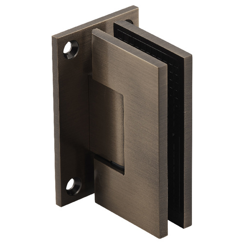 US Horizon H-MGTW-FP-AB Maxum Series Glass To Wall Mount Shower Door Hinge With Full Back Plate Antique Brass