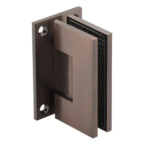 Brixwell H-MGTW-FP-ACP Maxum Series Glass To Wall Mount Shower Door Hinge With Full Back Plate Antique Copper