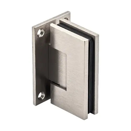 Brixwell H-MGTW-FP-BN Maxum Series Glass To Wall Mount Shower Door Hinge With Full Back Plate Brushed Nickel