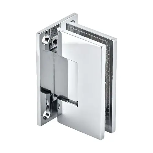 Brixwell H-MGTW-FP-C Maxum Series Glass To Wall Mount Shower Door Hinge With Full Back Plate Polished Chrome