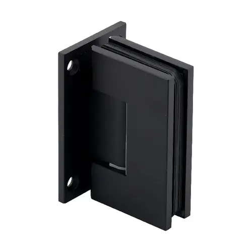 Brixwell H-MGTW-FP-MB Maxum Series Glass To Wall Mount Shower Door Hinge With Full Back Plate Matte Black