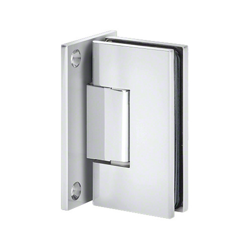 Maxum Series Glass To Wall Mount Shower Door Hinge With Full Back Plate Satin-Chrome