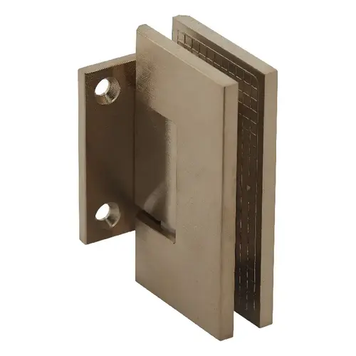 Brixwell H-MGTW-SB Maxum Series Glass To Wall Mount Shower Door Hinge With Short Back Plate Satin-Brass