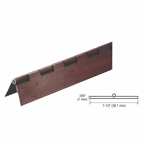 Dark Bronze 3/4" Aluminum Piano Hinge 144" Stock Length