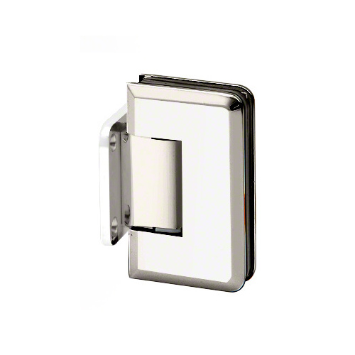 Adjustable Premier Series Glass To Wall Mount Shower Door Hinge With Short Back Plate Polished Nickel