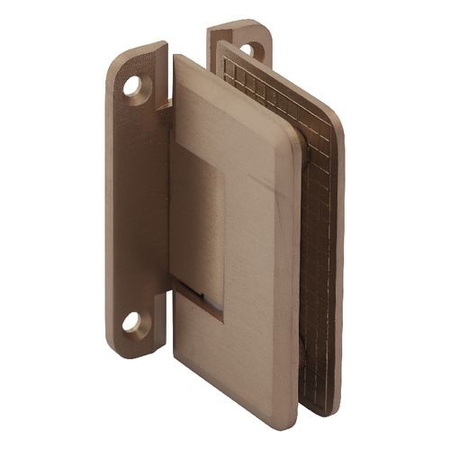 Premier Series Glass To Wall Mount Shower Door Hinge With "H" Back Plate Brushed Bronze