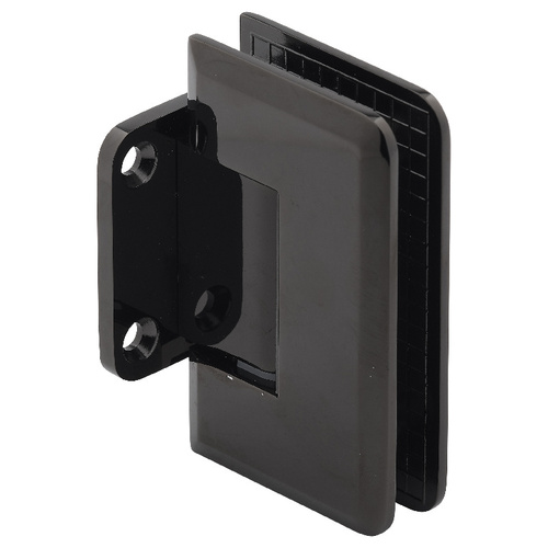 Brixwell H-PGTW-GM Premier Series Glass To Wall Mount Shower Door Hinge With Short Back Plate Black Nickel