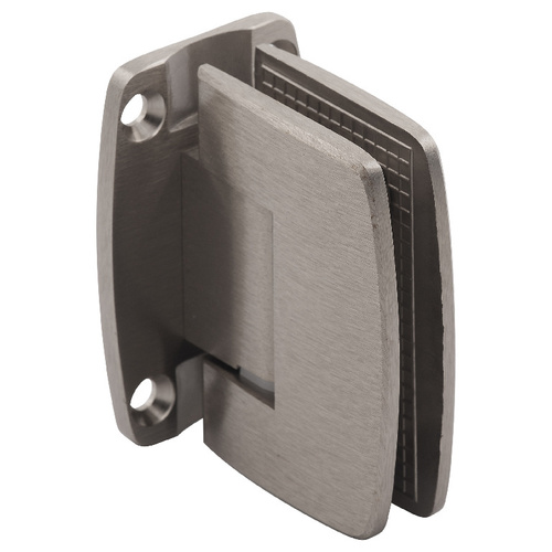 US Horizon H-R14GTW-FP-BN Radial Series Glass To Wall Mount Shower Door Hinge With Full Back Plate Brushed Nickel