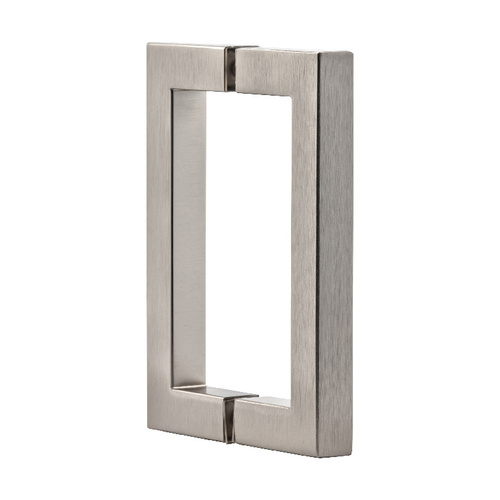 6 Inches Center To Center Square Style Back To Back Handle Brushed Nickel