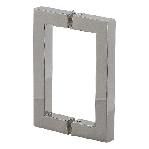 6 Inches Center To Center Square Style Back To Back Handle Polished Nickel