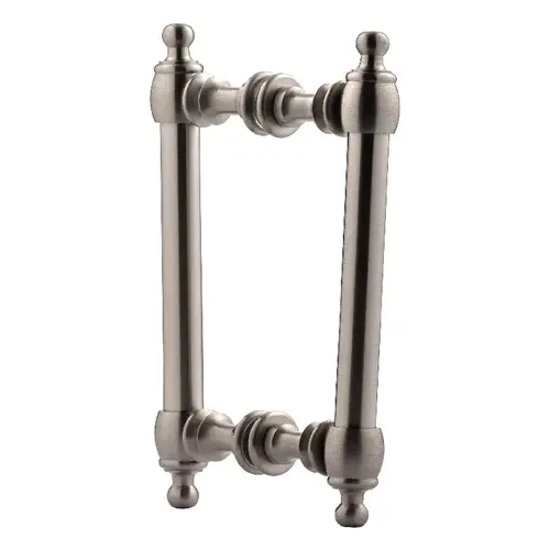 6 Inches Center To Center Antique Style Shower Door Handle Back to Back Mount Brushed Nickel