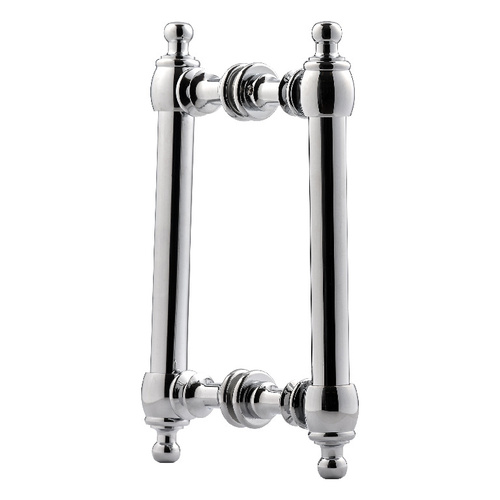 6 Inches Center To Center Antique Style Shower Door Handle Back to Back Mount Polished Chrome