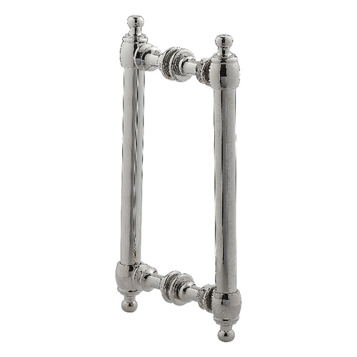 8 Inches Center To Center Antique Style Shower Door Handle Back to Back Mount Polished Nickel