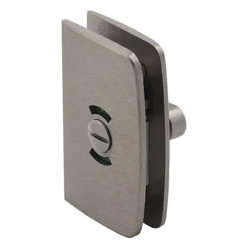 Brixwell L-LSL-BN Sliding Glass Door Lock Keeper With Indicator Brushed Nickel
