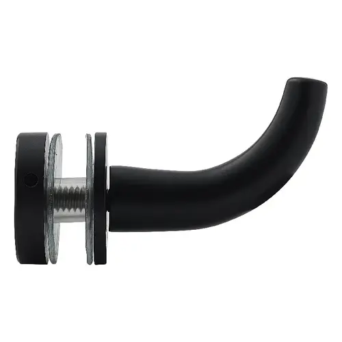 Through-Glass Robe Hook Matte Black