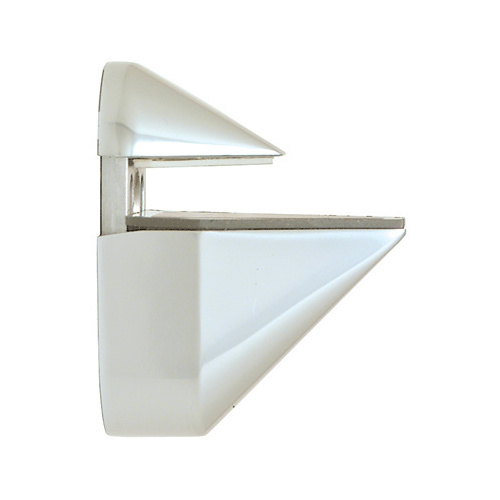 Adjustable Shelf Bracket For Glass Or Wood Shelves Fits 1/8 Inch To 15/16 Inch Glass Polished Chrome