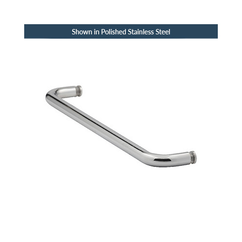 16 Inches Center To Center Standard Tubular Shower Towel Bar Single Mount Without Washers Polished Nickel