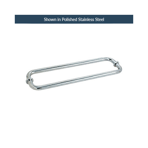 18 Inches Center To Center Standard Tubular Shower Towel Bar Back to Back Mount W/Washers Polished Brass