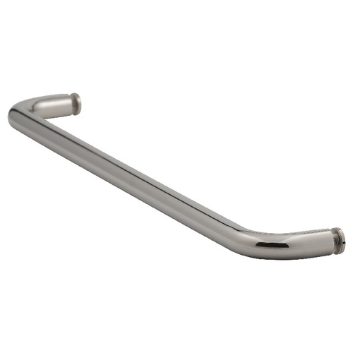 18 Inches Center To Center Standard Tubular Shower Towel Bar Single Mount Without Washers Polished Nickel