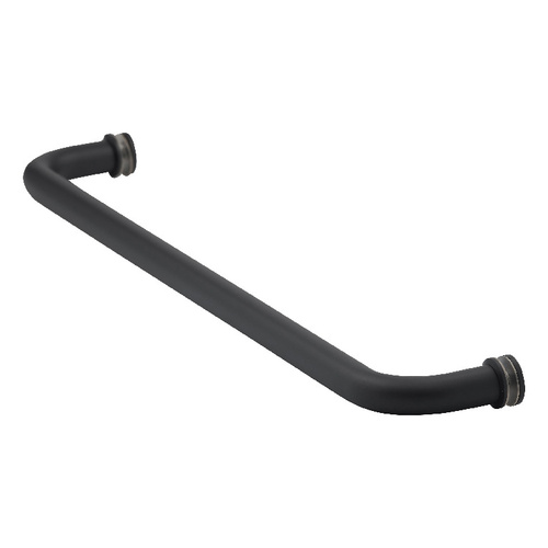 18" Single Mount Towel Bar with Style Washers Matte Black