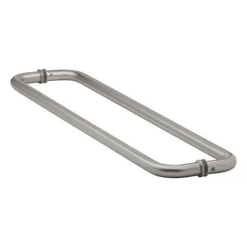 Brixwell TB-22BTBSW-BN 22 Inches Center To Center Standard Tubular Shower Towel Bar Back to Back Mount W/Washers Brushed Nickel