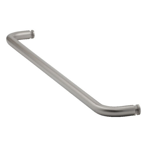 22 Inches Center To Center Standard Tubular Shower Towel Bar Single Mount Without Washers Brushed Nickel