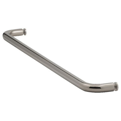 22 Inches Center To Center Standard Tubular Shower Towel Bar Single Mount Without Washers Polished Nickel