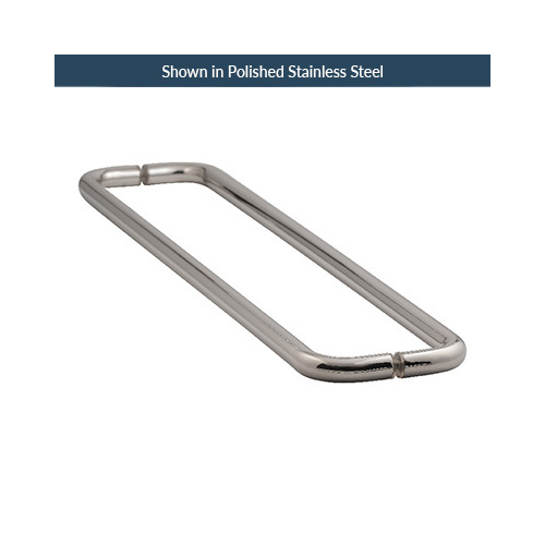 Brixwell TB-24BTB-BS 24 Inches Center To Center Standard Tubular Shower Towel Bar Back to Back Mount Without Washers Brushed Stainless Steel